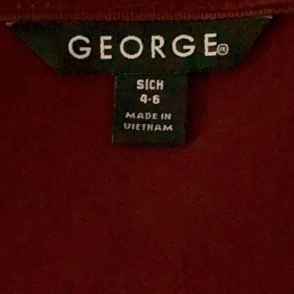 George burgundy shirt sleeve top. S - Picture 5 of 6